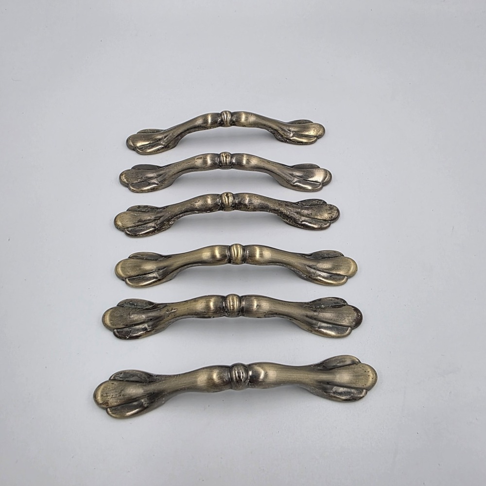 6‎ VTG Priscilla Paw Drawer Handle Cabinet Hardware Pulls Antique Bronze 5.5"
